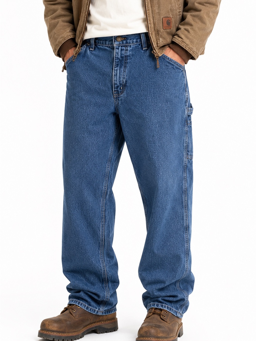 Carhartt Men's Dungaree Fit Jeans 32×28 B13 DST 100% Cotton Medium Wash